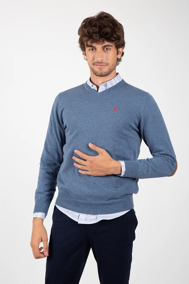 Jersey Cuello Pico Azul - Image 5