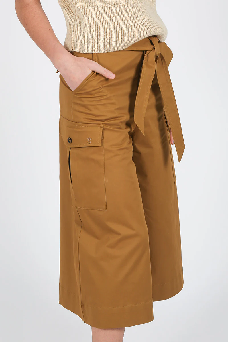 Pantalón Palazzo Capri Tostado - Image 3