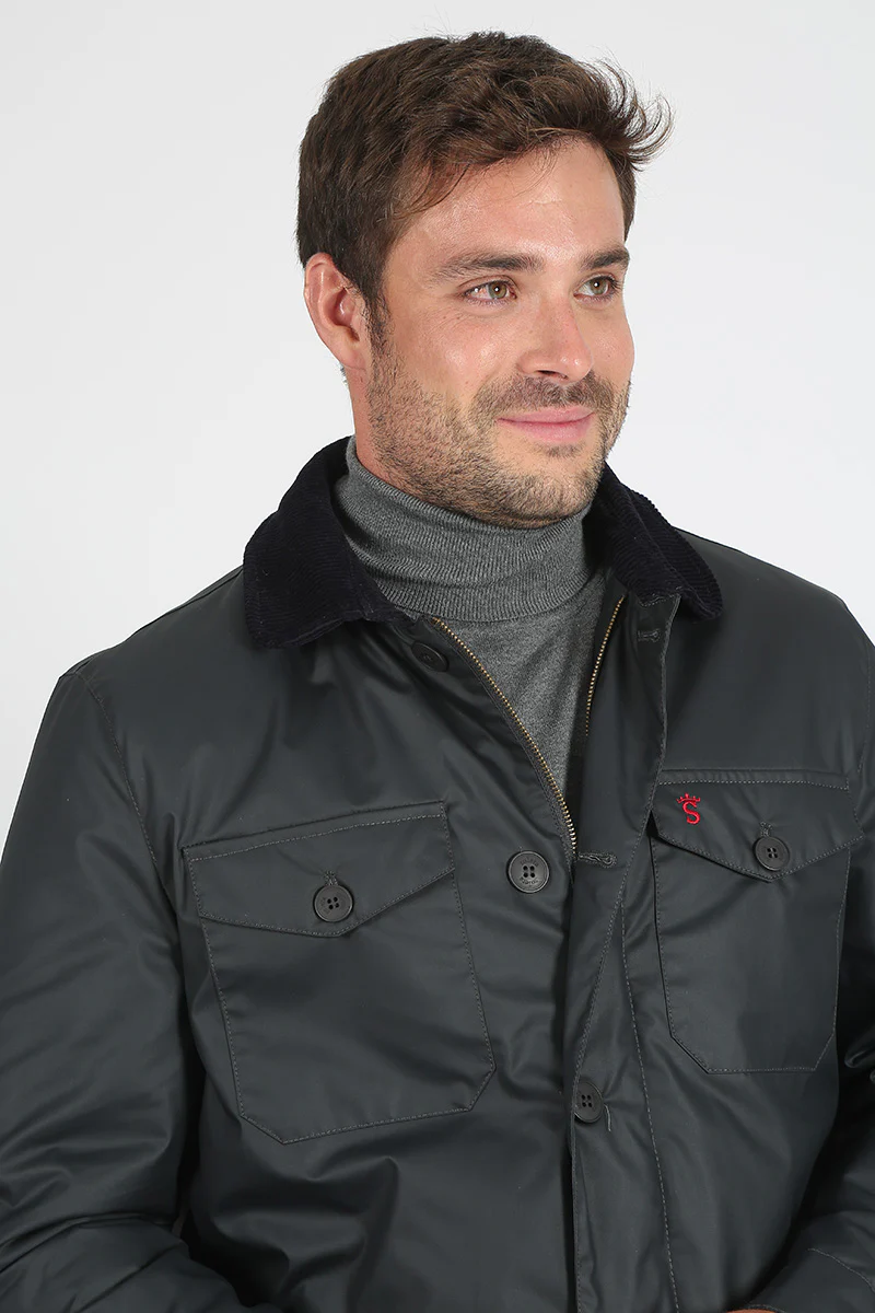 Parka Ascot Tipo Encerada Marino - Image 5