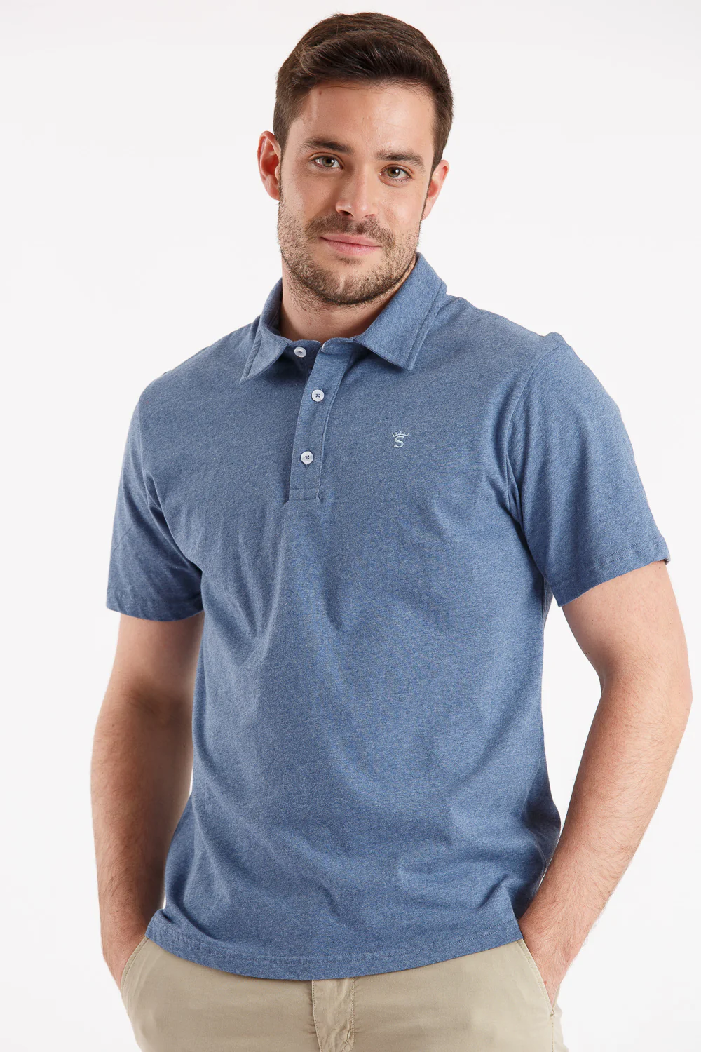 Polo azul melange - Image 6