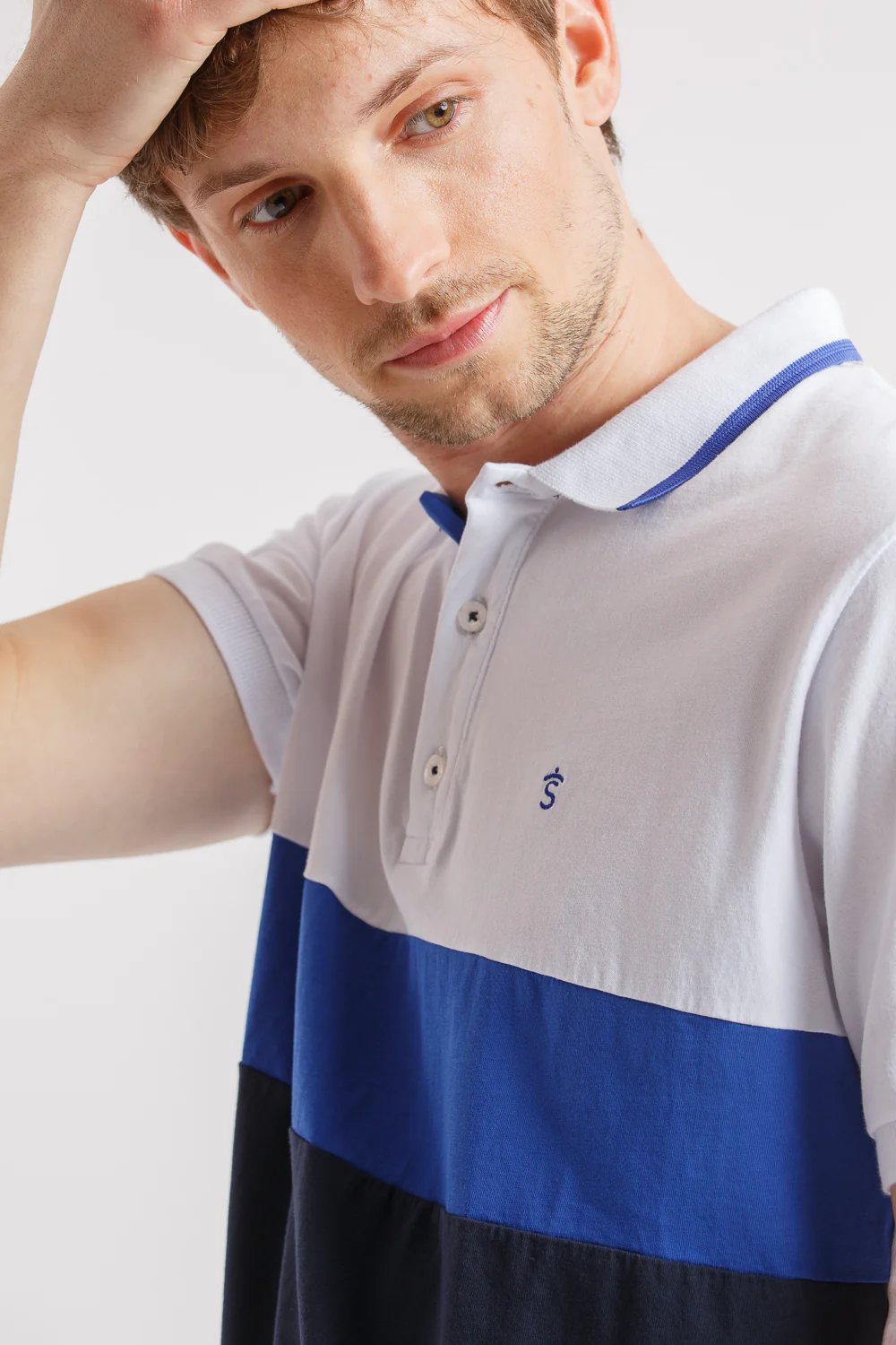Polo golf Blanco marino azulon - Image 15
