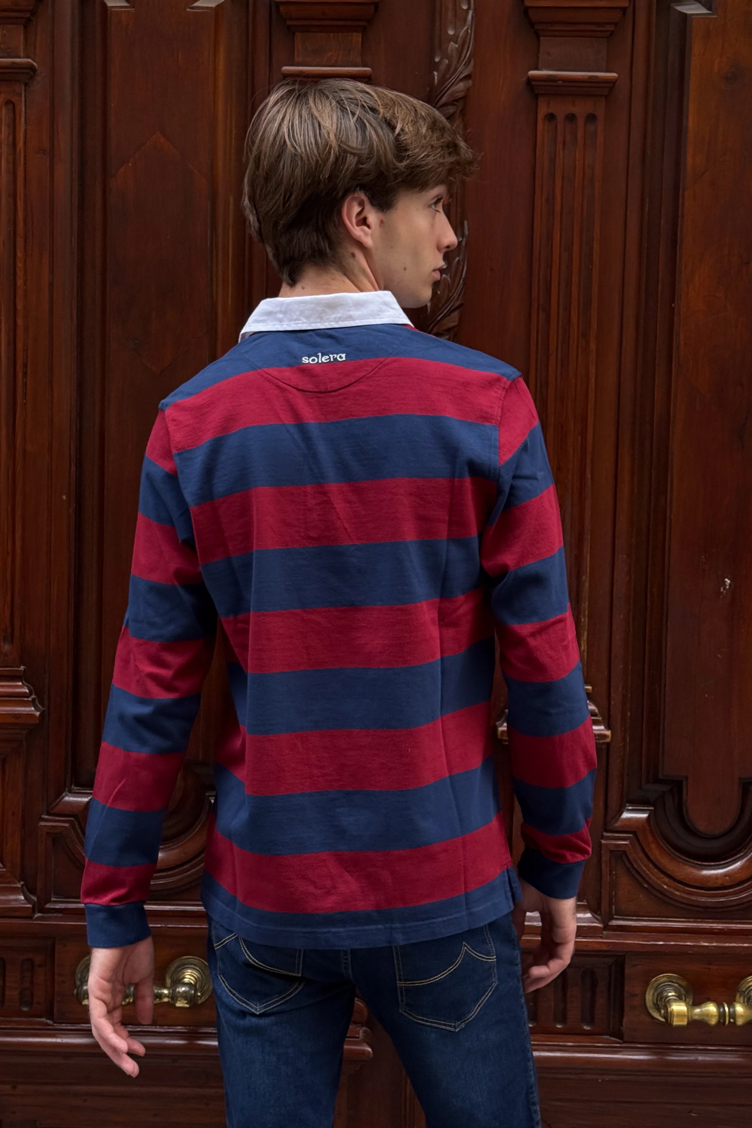 Polo Rayas Granate - Image 2