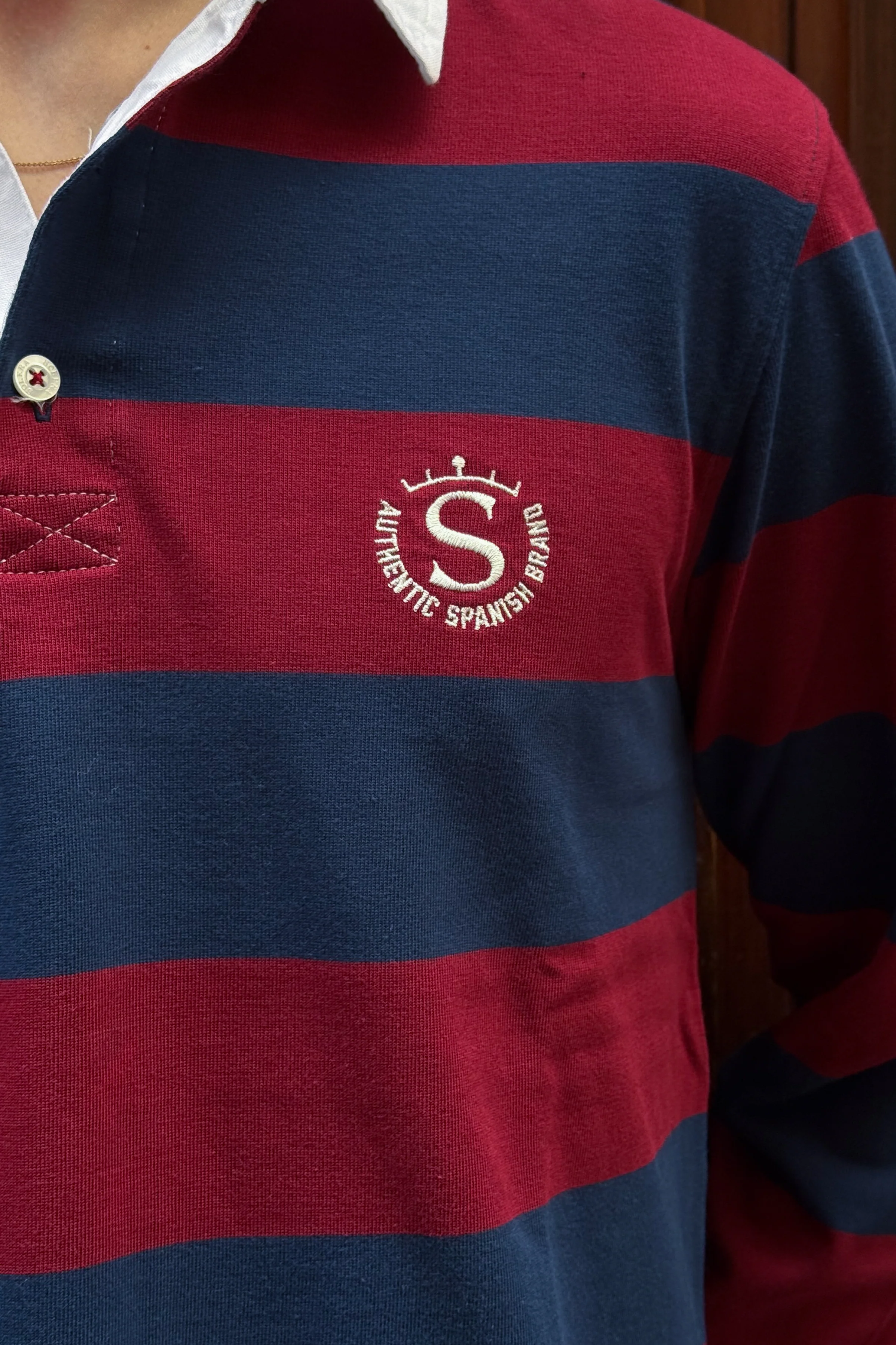 Polo Rayas Granate - Image 3