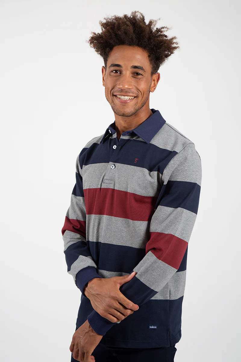 Polo Gris Rayas