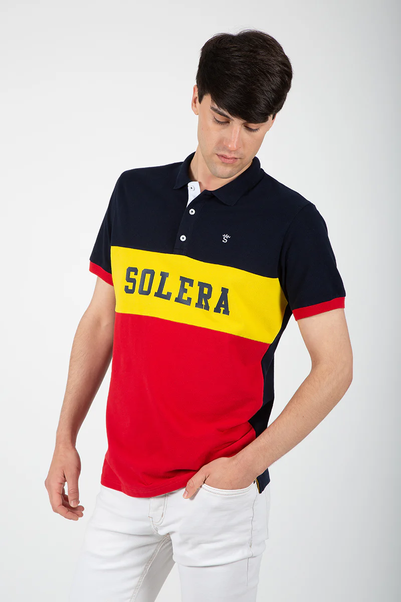 Polo Franja Solera Marino