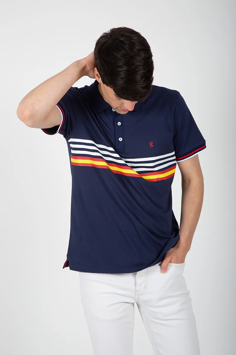 Polo marino franjas España - Image 3