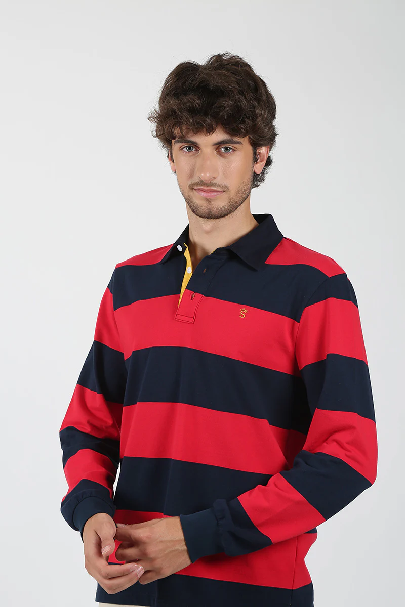 Polo rugby marino Rojo - Image 2