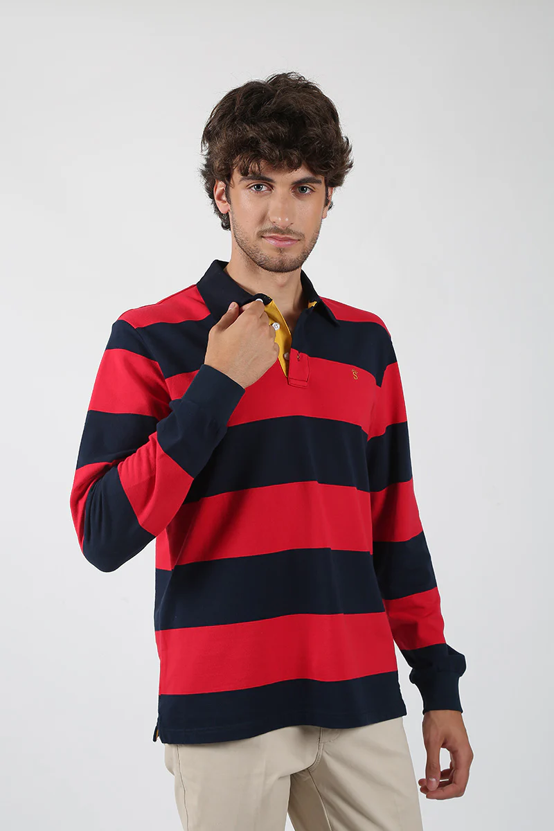 Polo rugby marino Rojo - Image 4