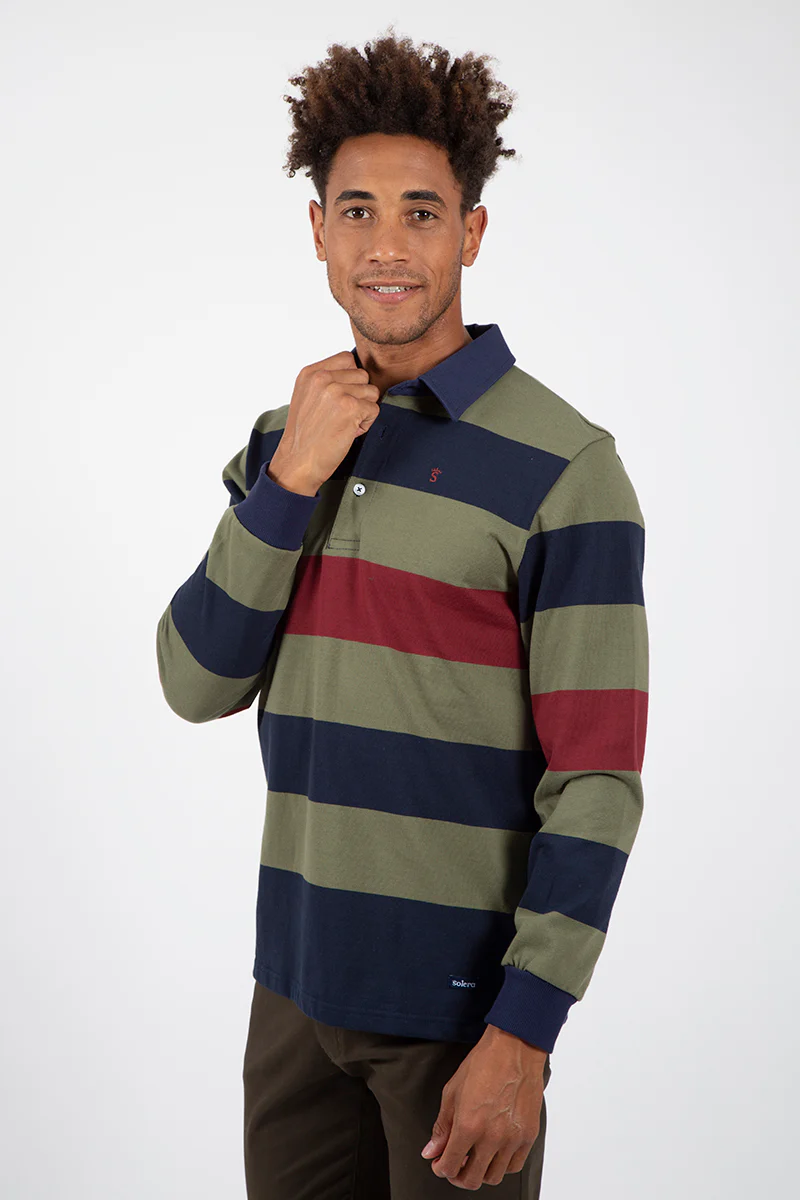 Polo Verde Rayas