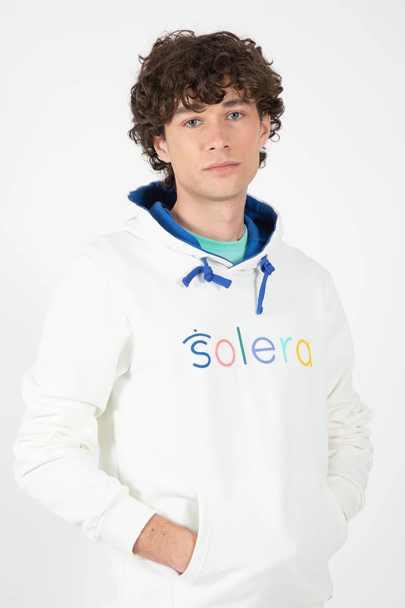 Sudadera capucha blanca
