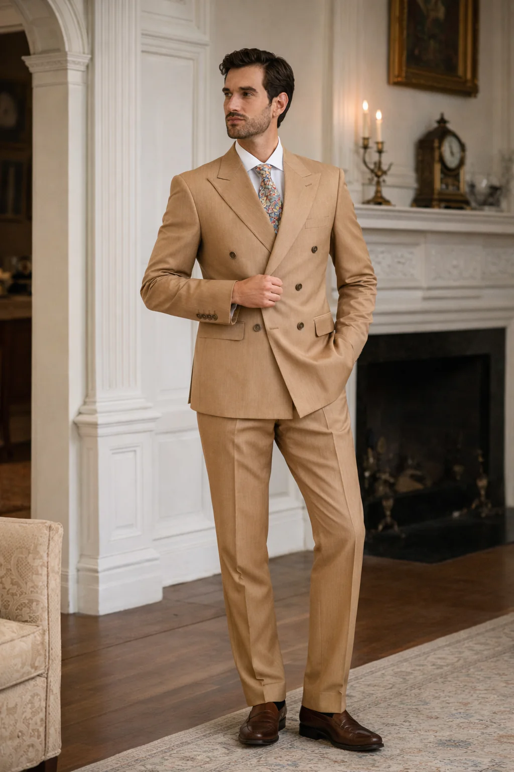 Traje tostado cruzado - Image 3