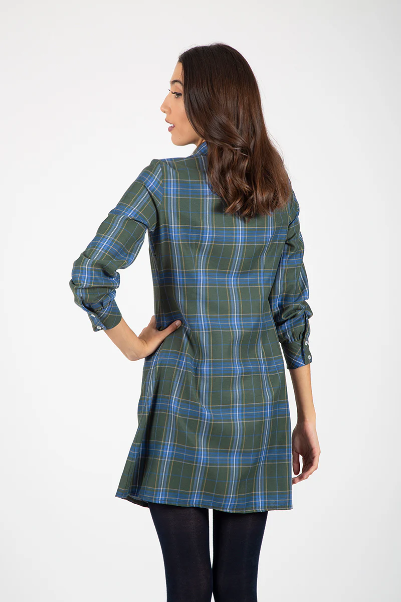Vestido verde camisero volantes - Image 3