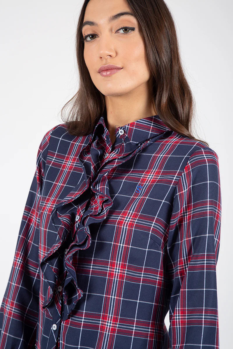 Vestido marino camisero volantes - Image 4