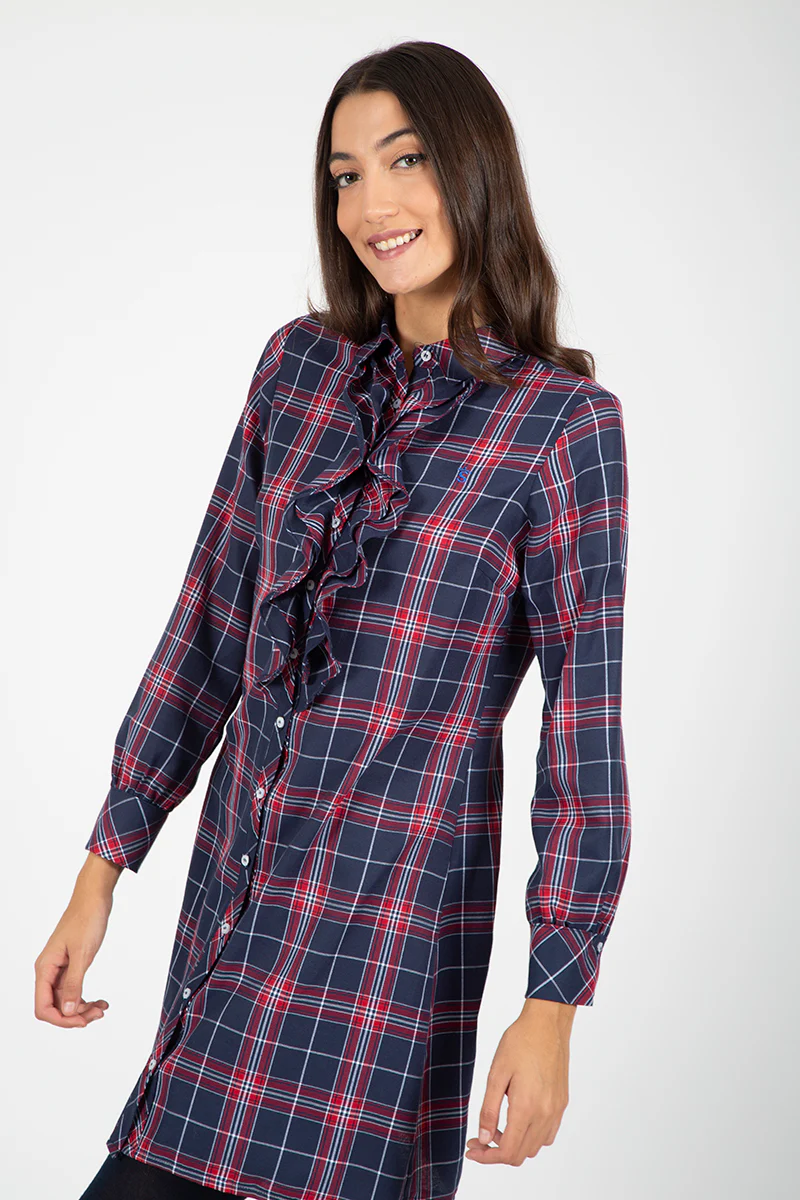 Vestido marino camisero volantes - Image 5