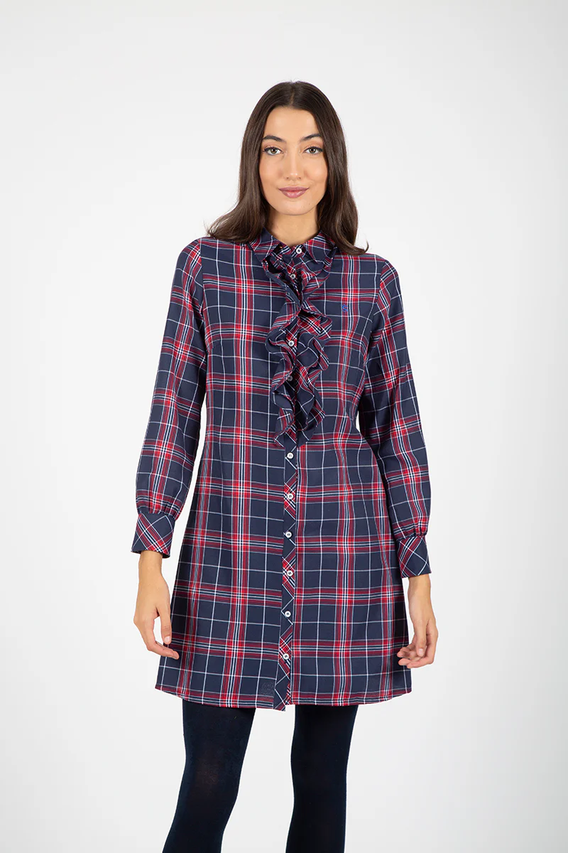 Vestido marino camisero volantes - Image 6