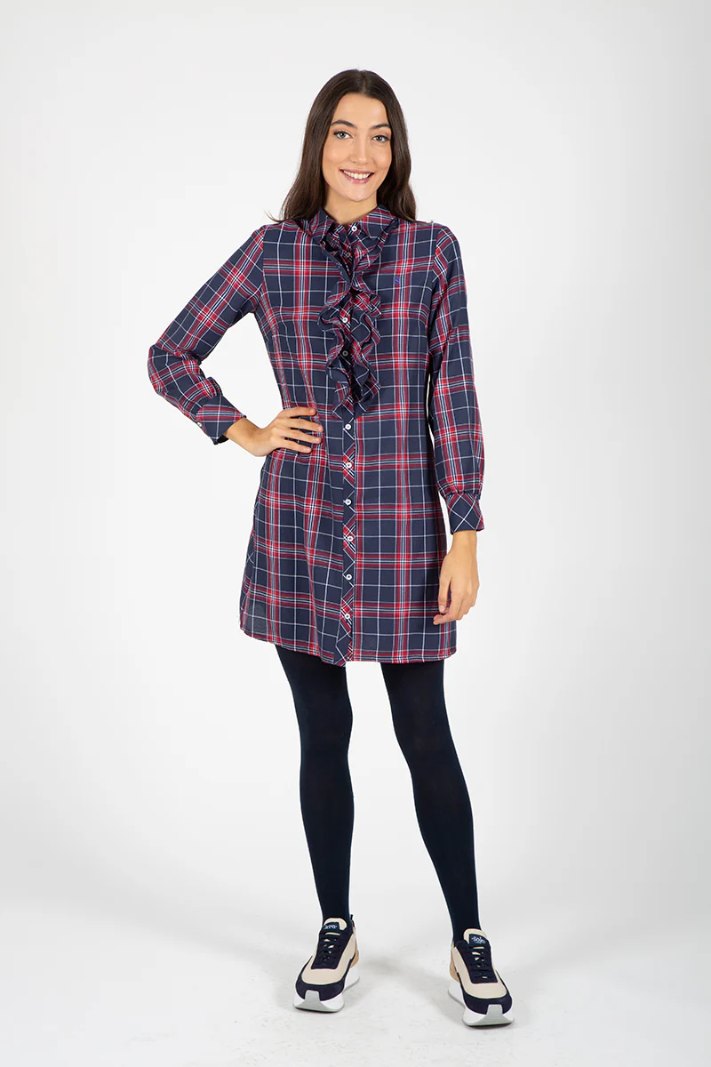 Vestido marino camisero volantes - Image 8