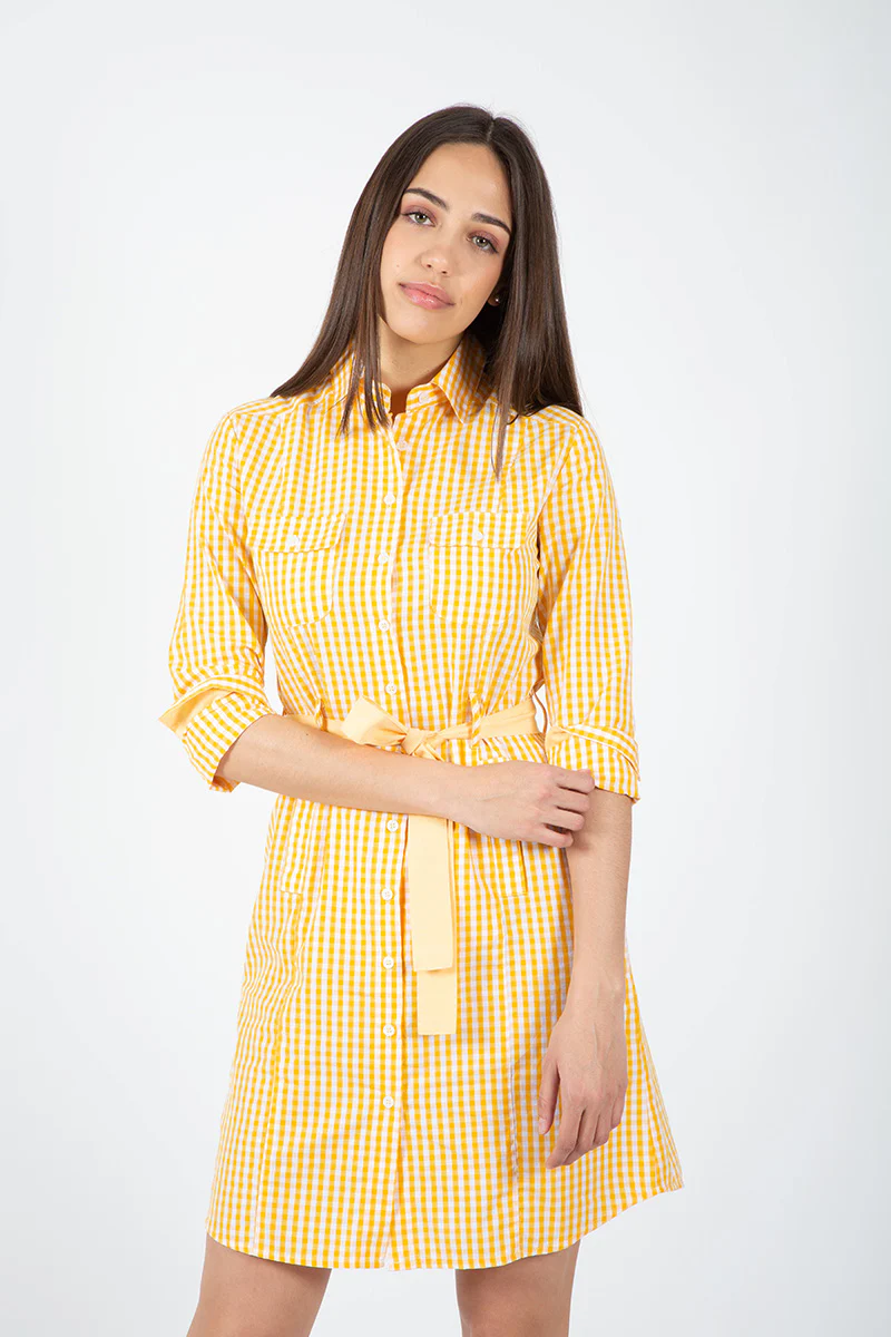 Vestido Cuadro Amarillo - Image 2