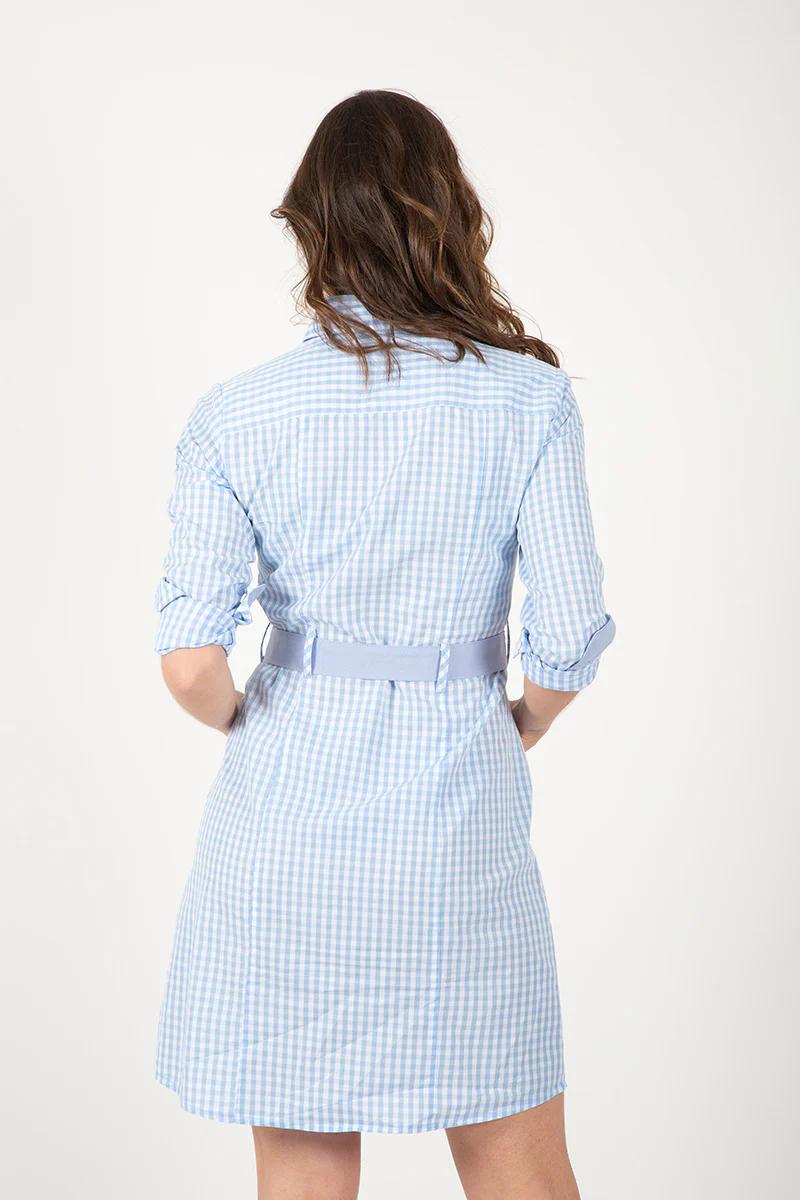 Vestido Cuadro Celeste - Image 6