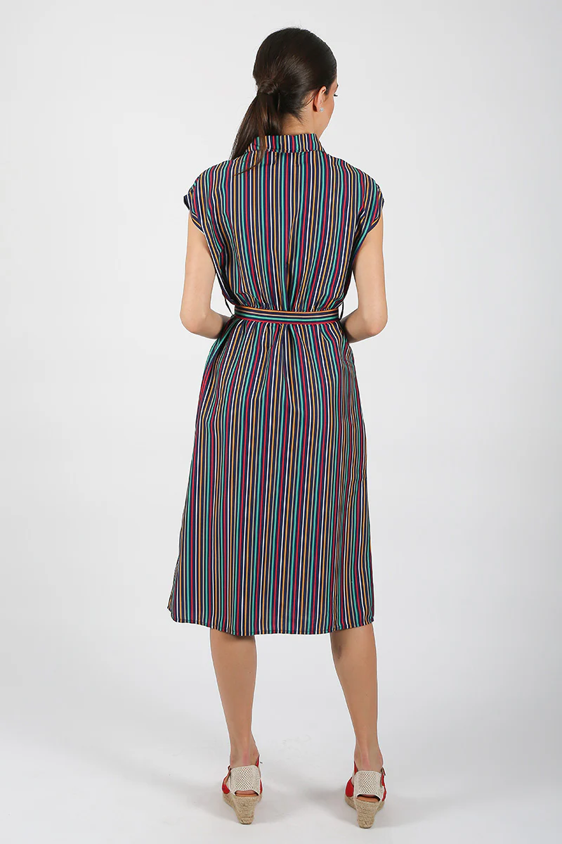 Vestido Marino Rayas Colores - Image 4