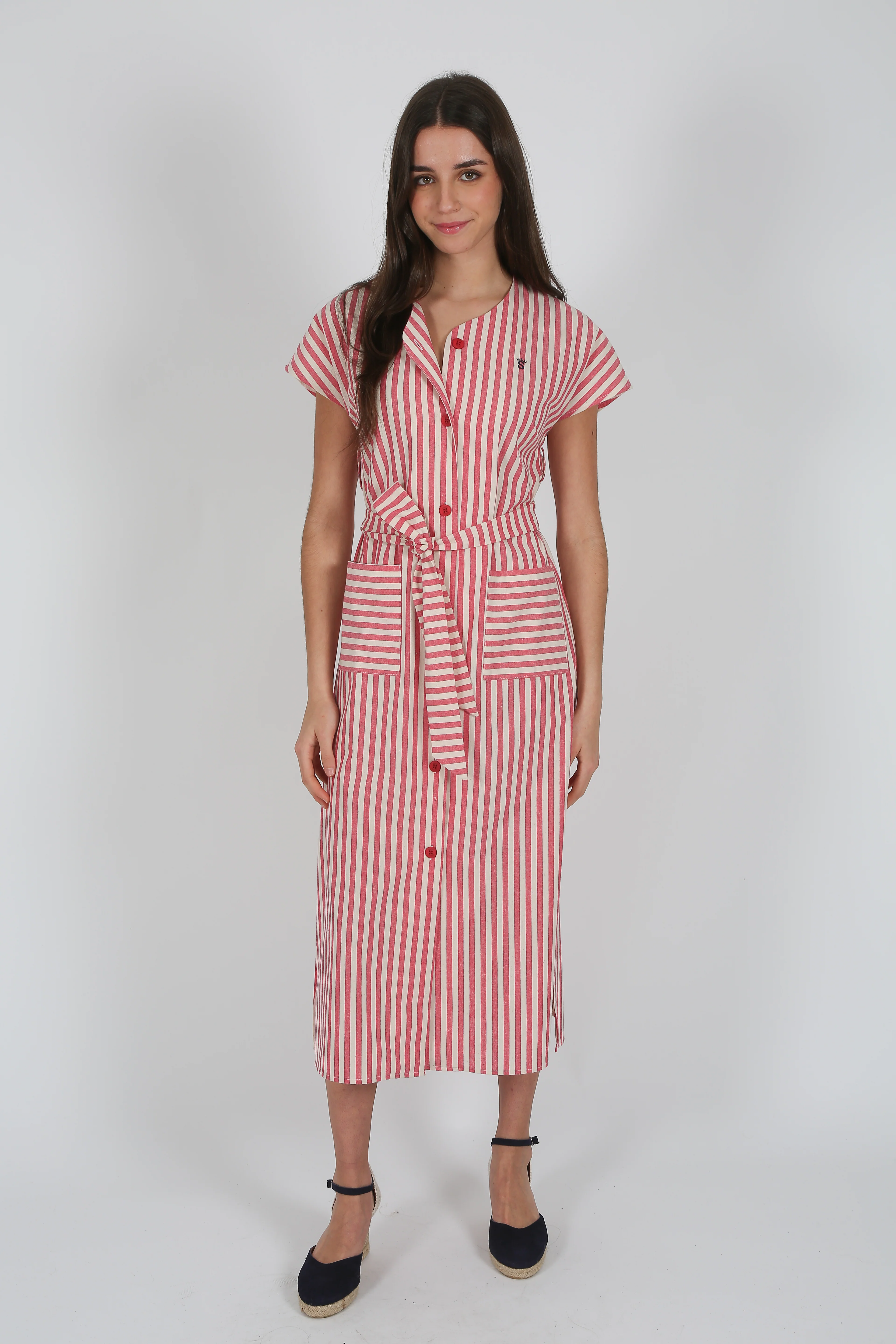 Vestido Raya Rojo Natural - Image 3