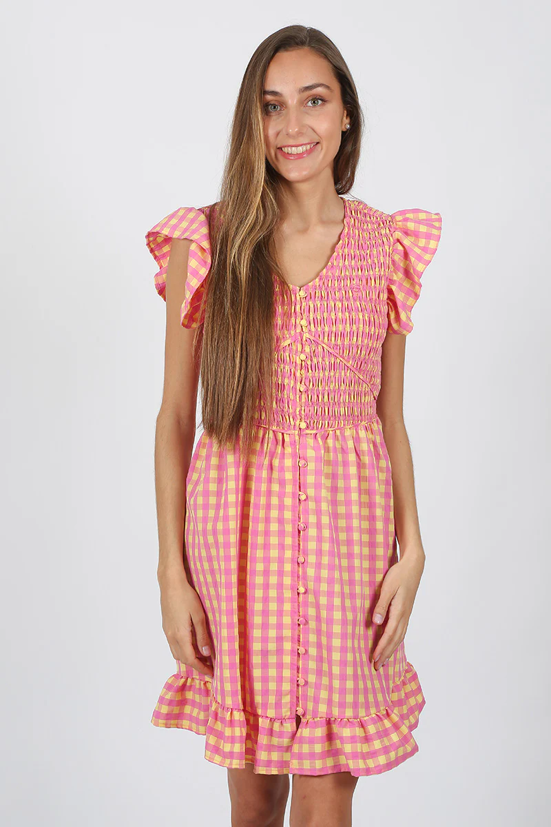 Vestido Alira vichi coral - Image 3