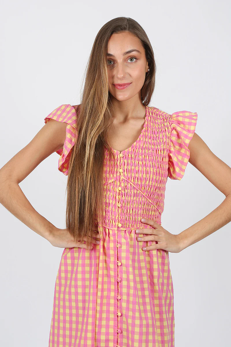 Vestido Alira vichi coral - Image 4