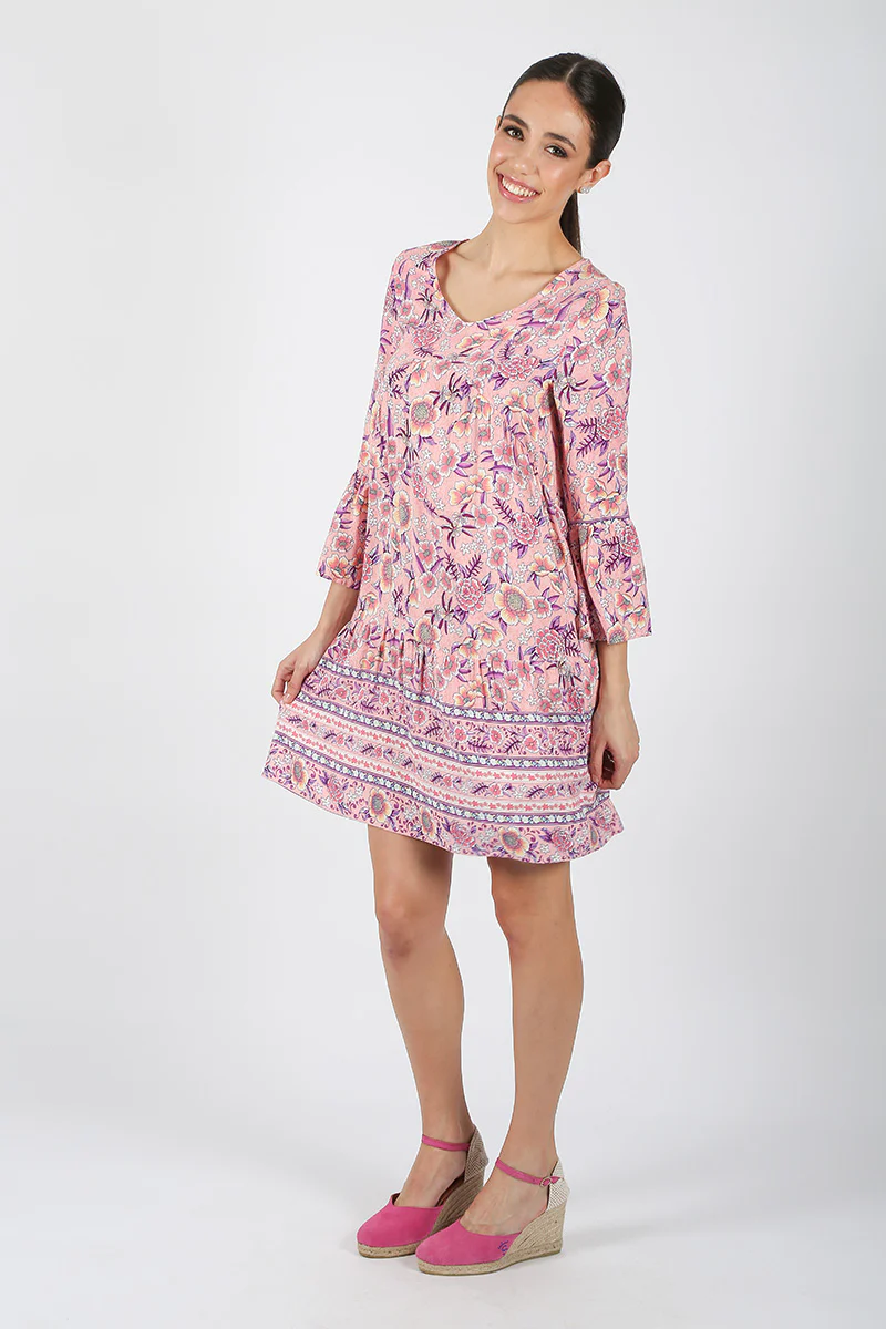Vestido Rosa Estampado - Image 3