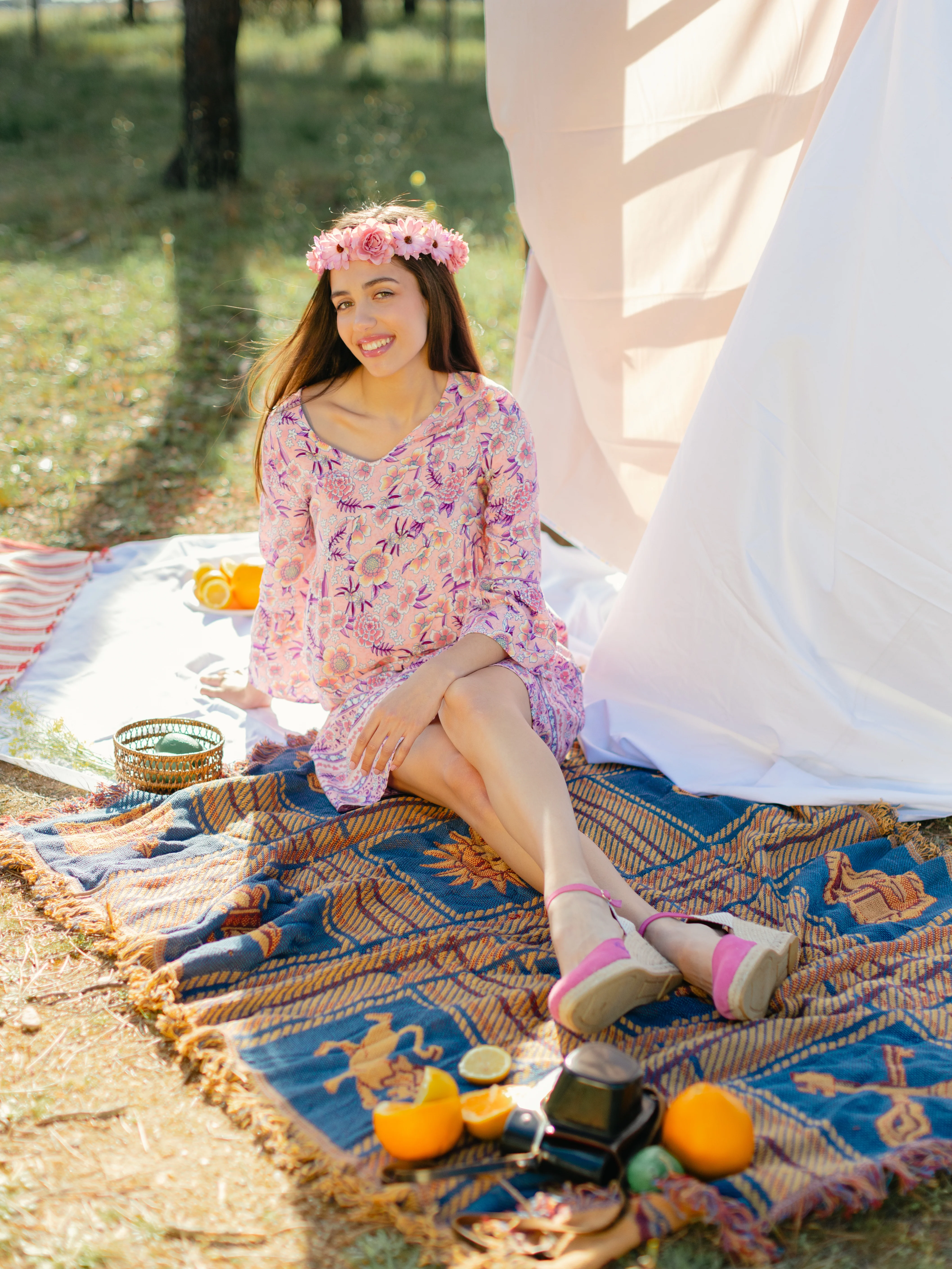 Vestido Rosa Estampado - Image 4