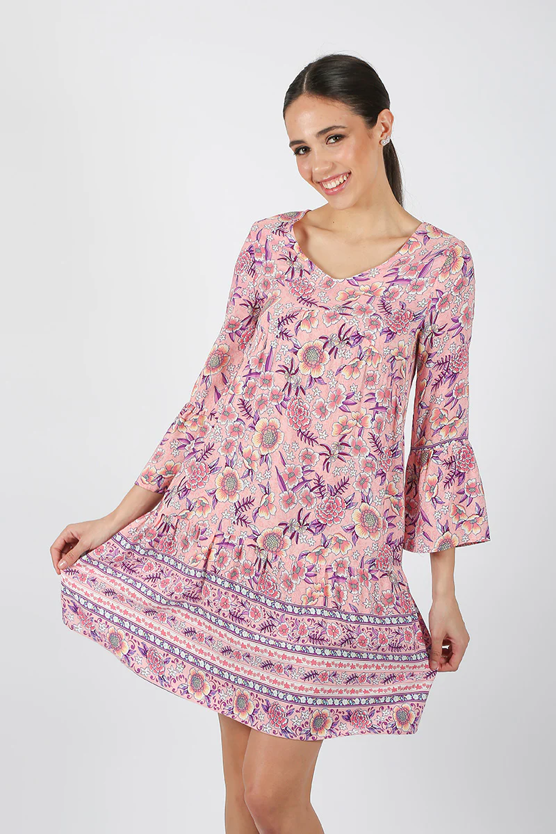 Vestido Rosa Estampado - Image 5