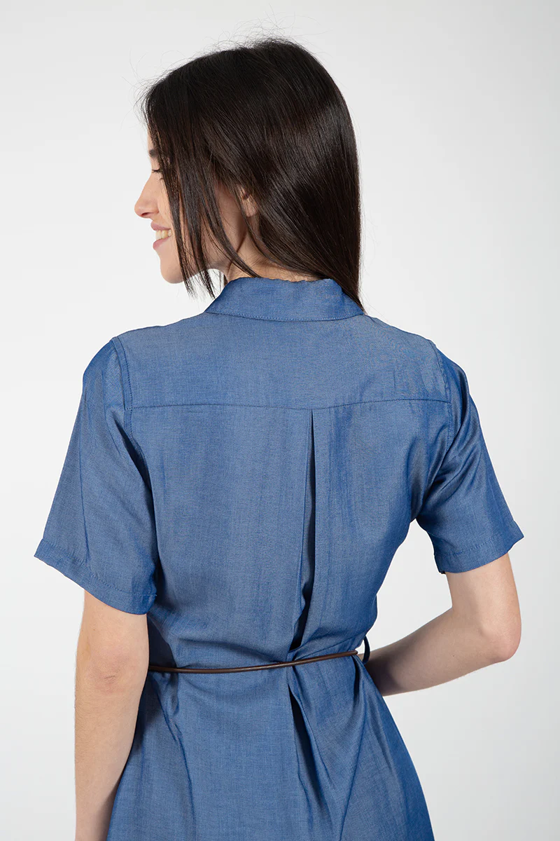 Vestido Tejado Denim Medio - Image 6