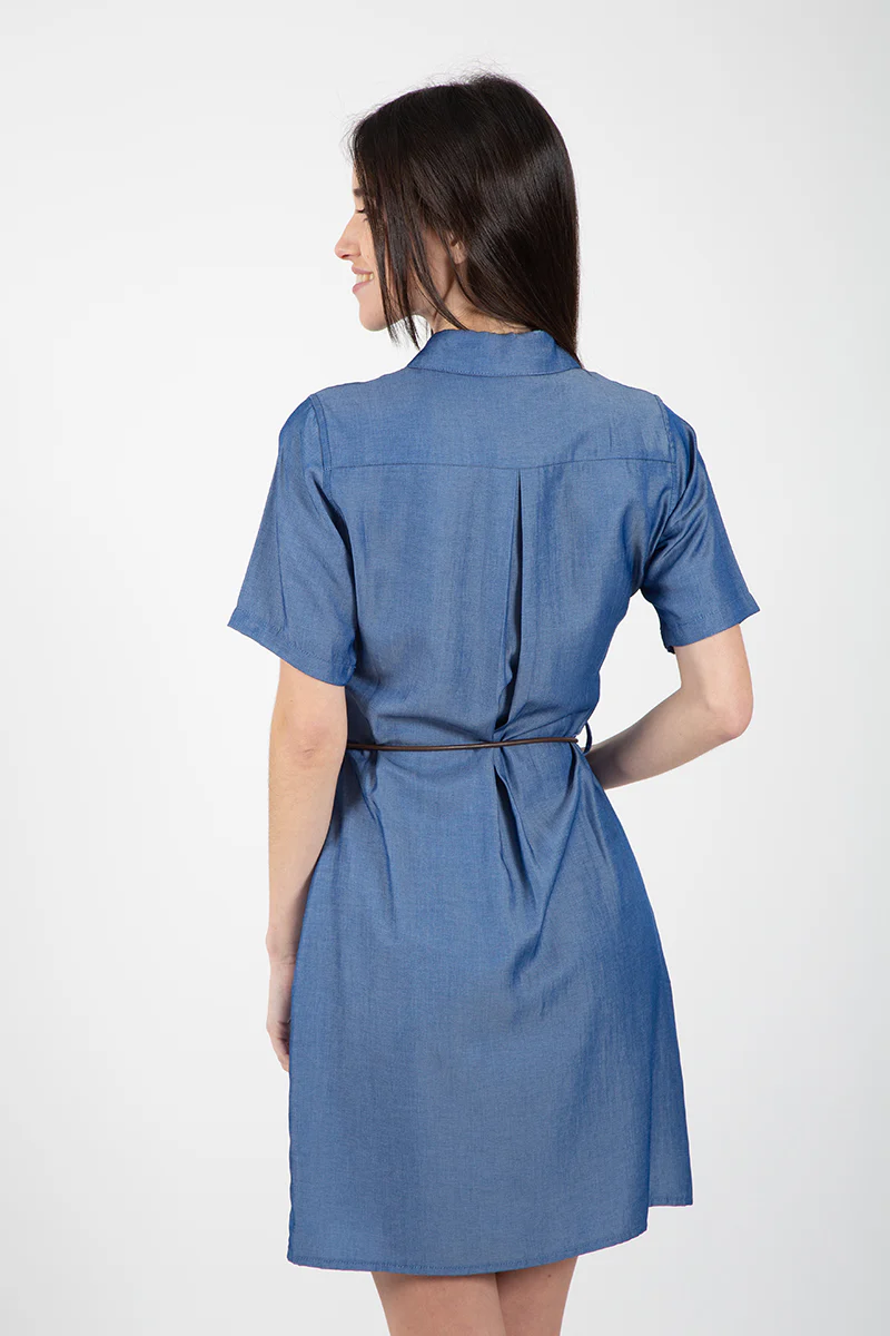 Vestido Tejado Denim Medio - Image 7